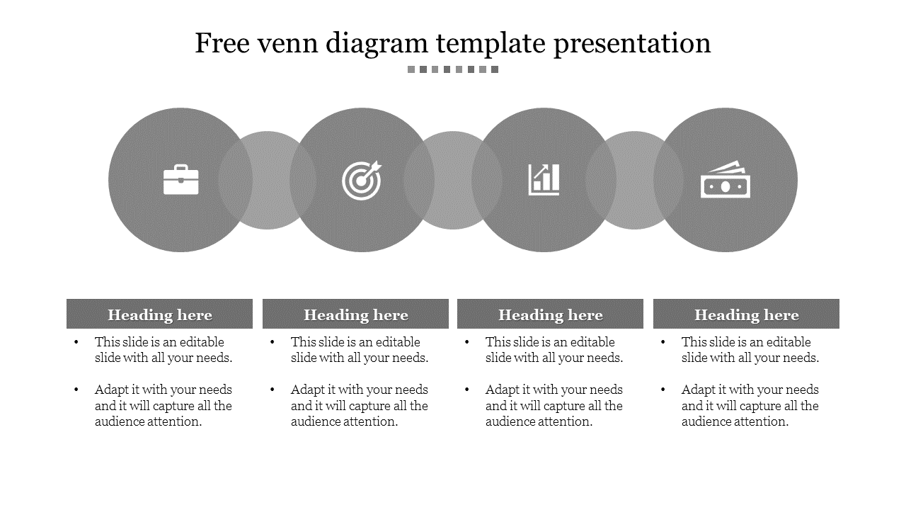 free venn diagram template presentation-Gray